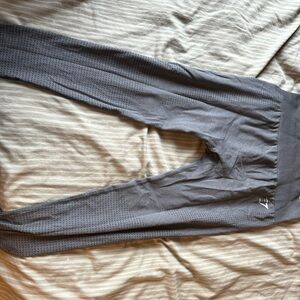 Gray Leggings with Logo Detail